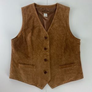 Pendleton Originals 100% genuine pig skin suede leather button vest S